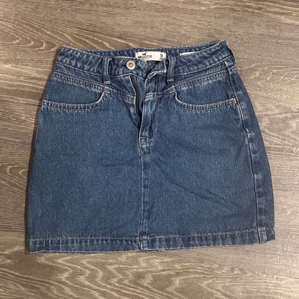 Hollister Blue Denim Mini Skirt